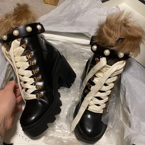 Gucci fur boots